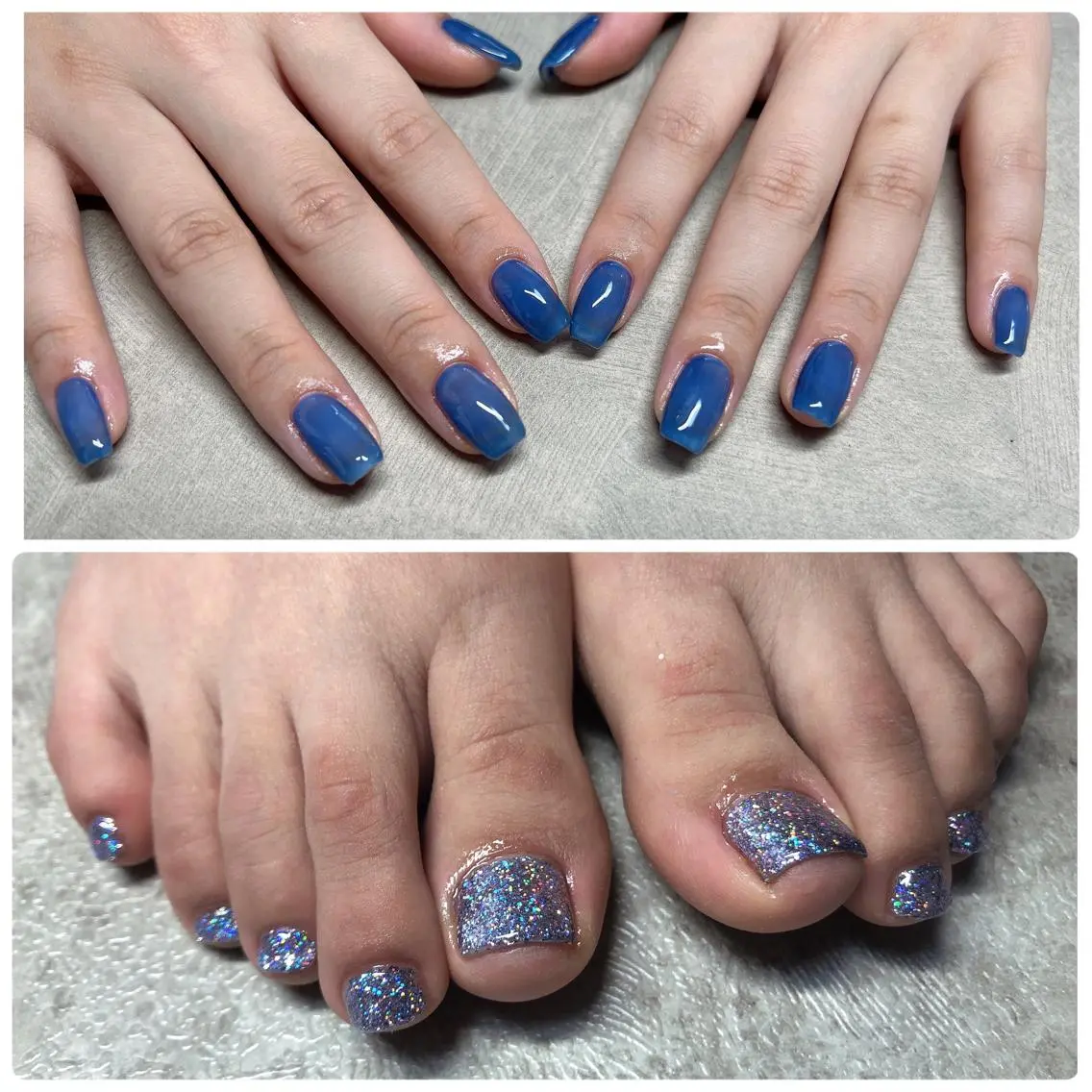 ハンドフットセット💅🦶(ハンドワンカラー、フットワンカラー)メニュー変更の際補足説明を必ず読んでください。の写真