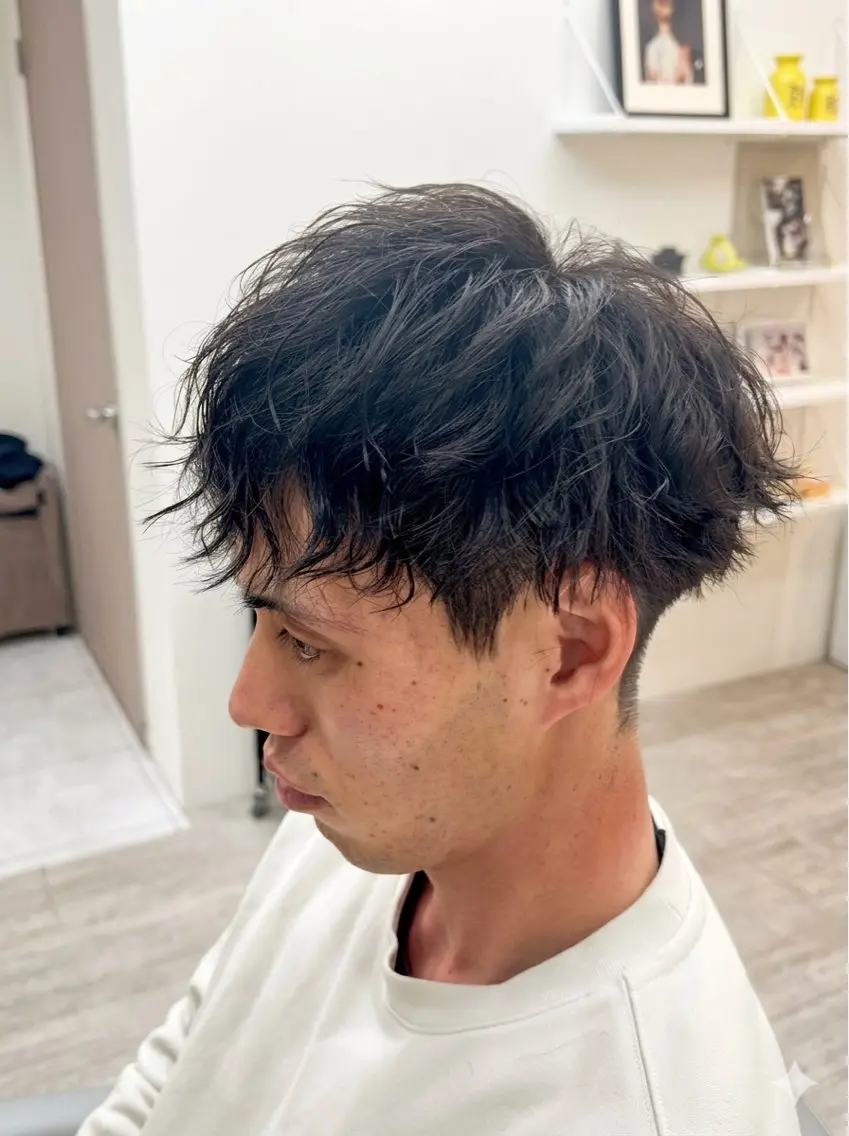 パーマ メンズ メンズパーマ スパイラルパーマ カット パーマ メンズパーマ 朝ラクセット 颯のヘアスタイル