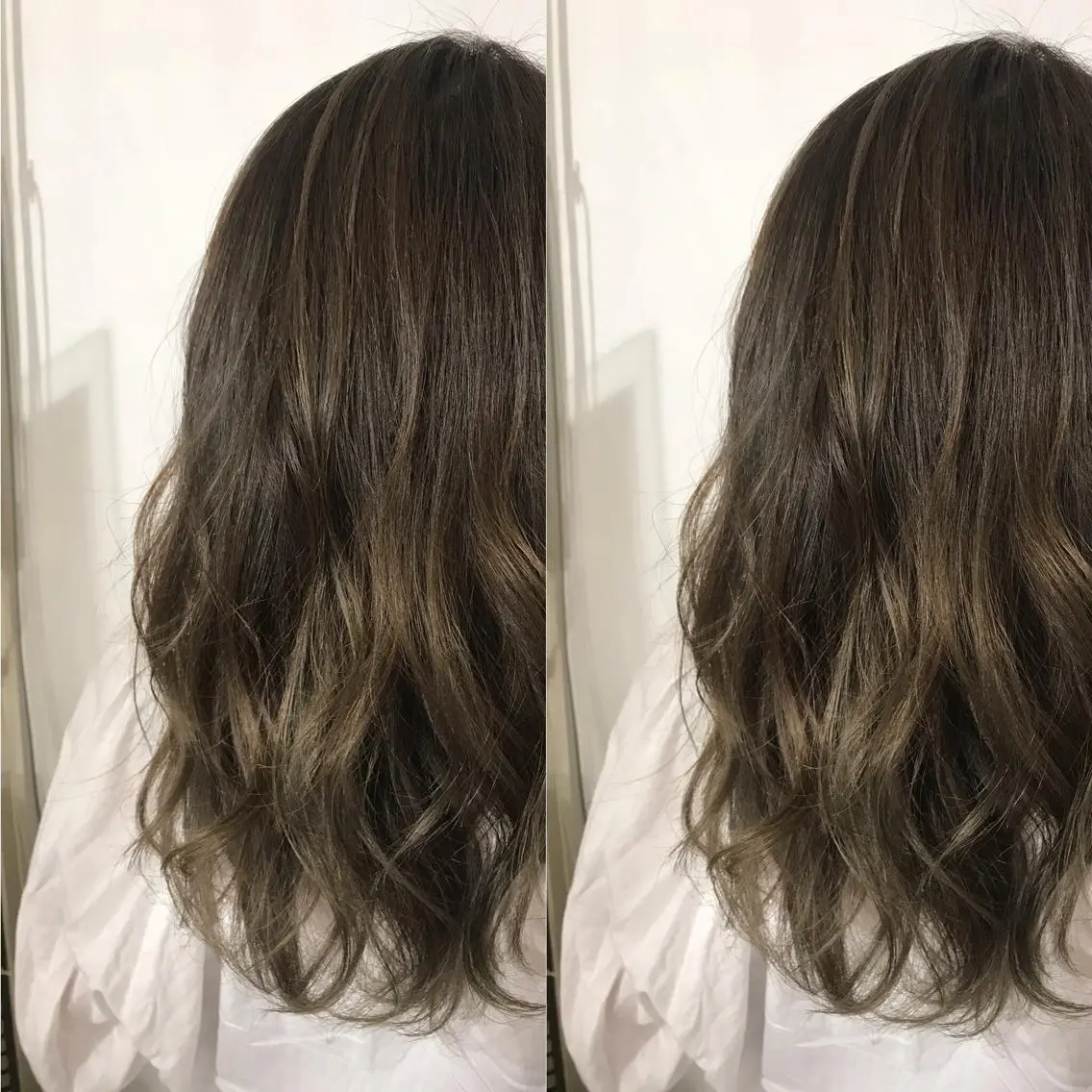 セミロング カラー グラデーションカラー ハイライトカラー ハイライト 小栗 麻衣のヘアスタイル