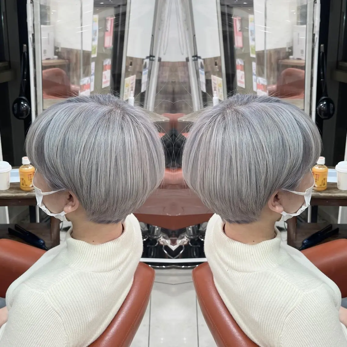 ショート カット ヘアカラー トリートメント Y Uのヘアスタイル