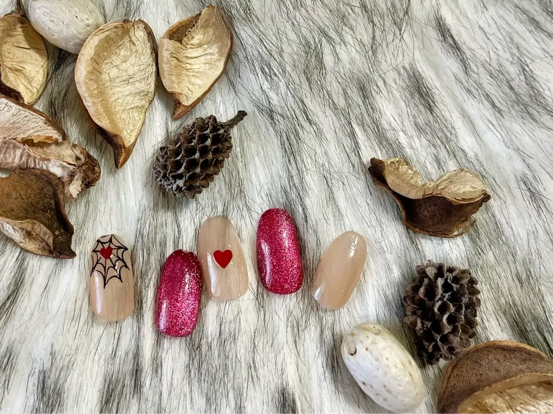 ネイル ジェルネイル ハロウィン メンズネイル パラジェル ワンホンネイル kiki nail &brow二子玉川のネイルデザイン