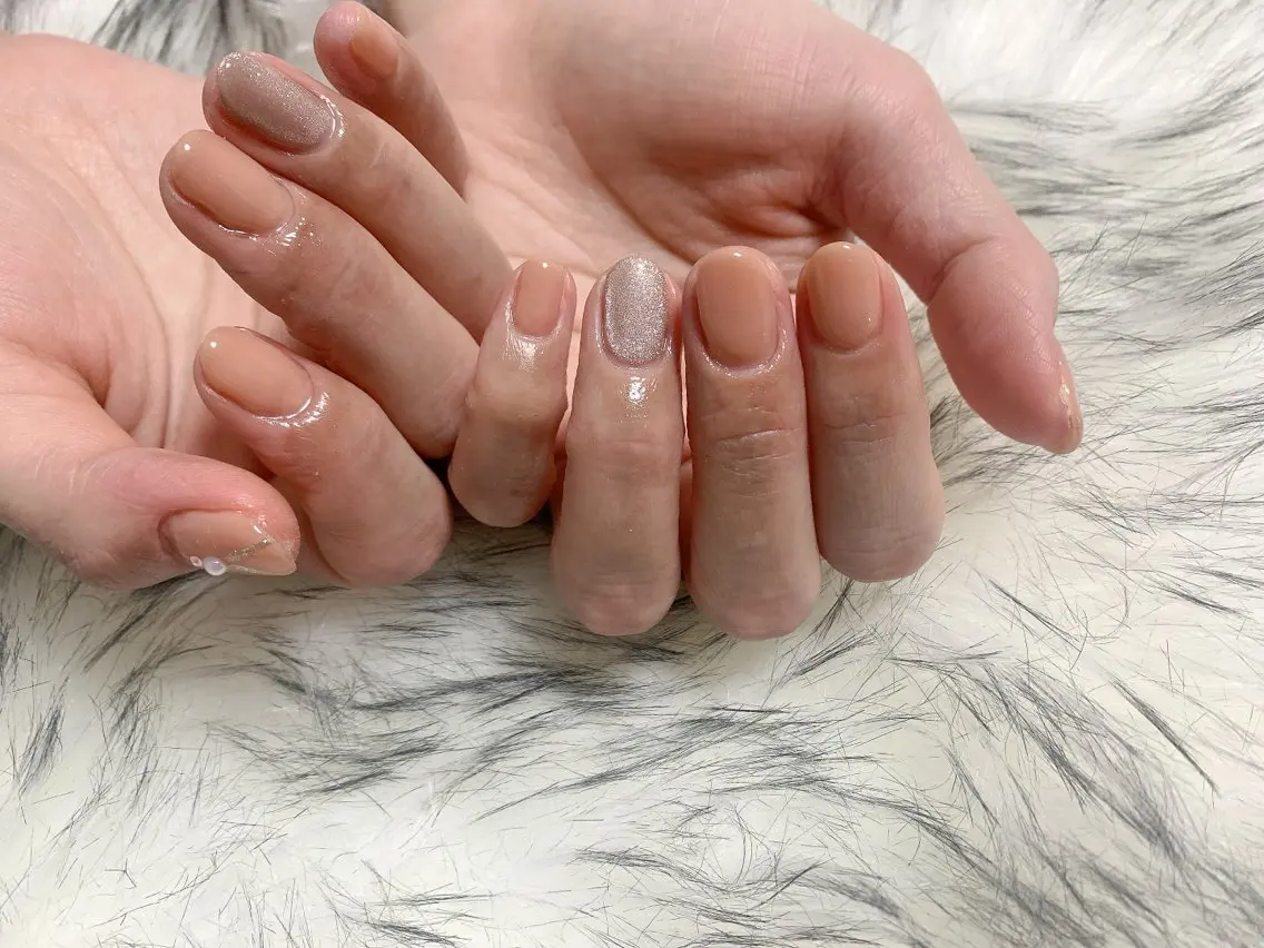 ネイル ジェルネイル 韓国ネイル マグネットネイル メンズネイル パラジェル kiki nail たまプラーザのネイルデザイン