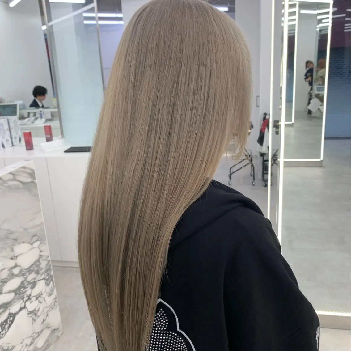 ロング カラー パーマ ヘアアレンジ メンズ キッズ ボブ×自然な縮毛矯正 RYOGAのヘアスタイル