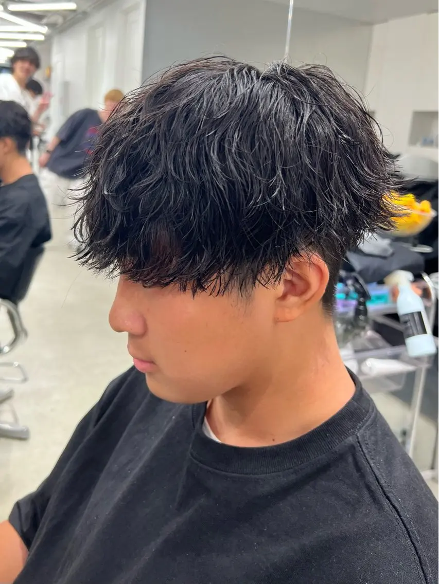 ショート パーマ メンズ カット パーマ 名古屋メンズパーマ /松井生のヘアスタイル