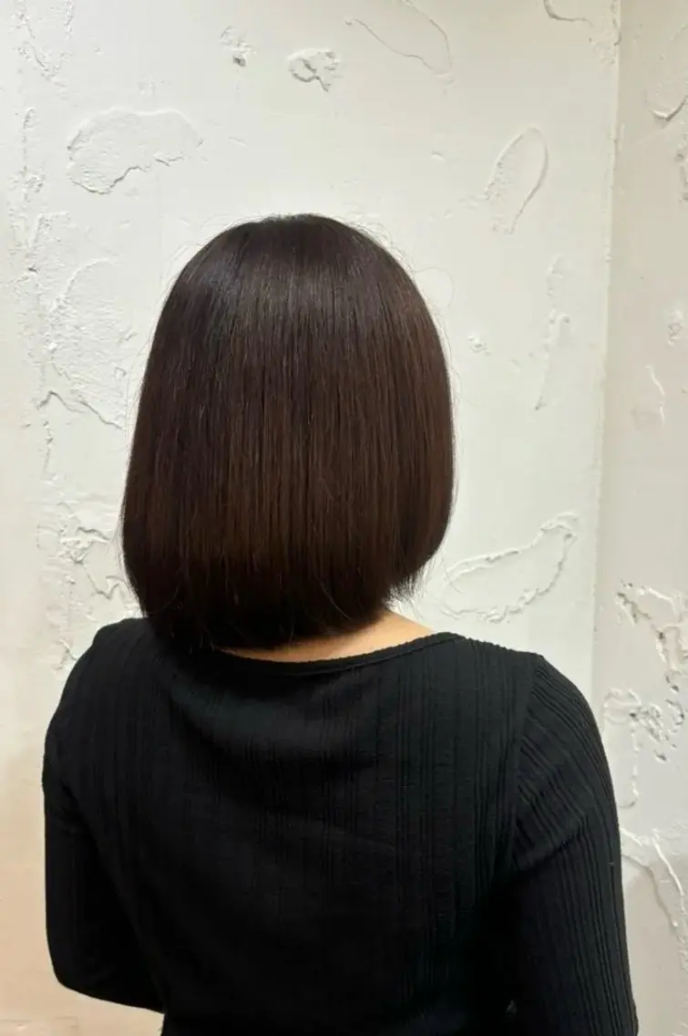 ミディアム カラー ボブ 髙木 雅子のヘアスタイル