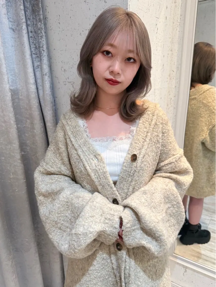 ミディアム カラー カット ヘアカラー トリートメント mai / linoah˚✧のヘアスタイル