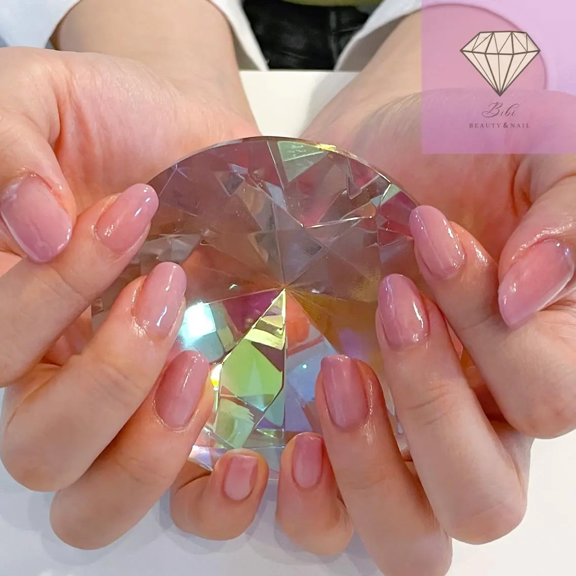 ネイル グラデーション ピンク パープル ハンドネイル ネイルサロン💎 Bibiのネイルデザイン