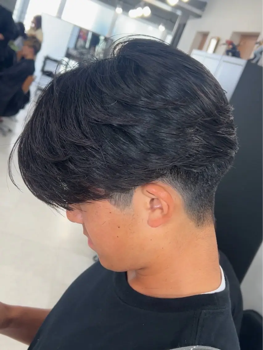 メンズ カット 縮毛矯正 トリートメント ヘッドスパ ヘアセット カズキ🌼曲がる 縮毛矯正のヘアスタイル