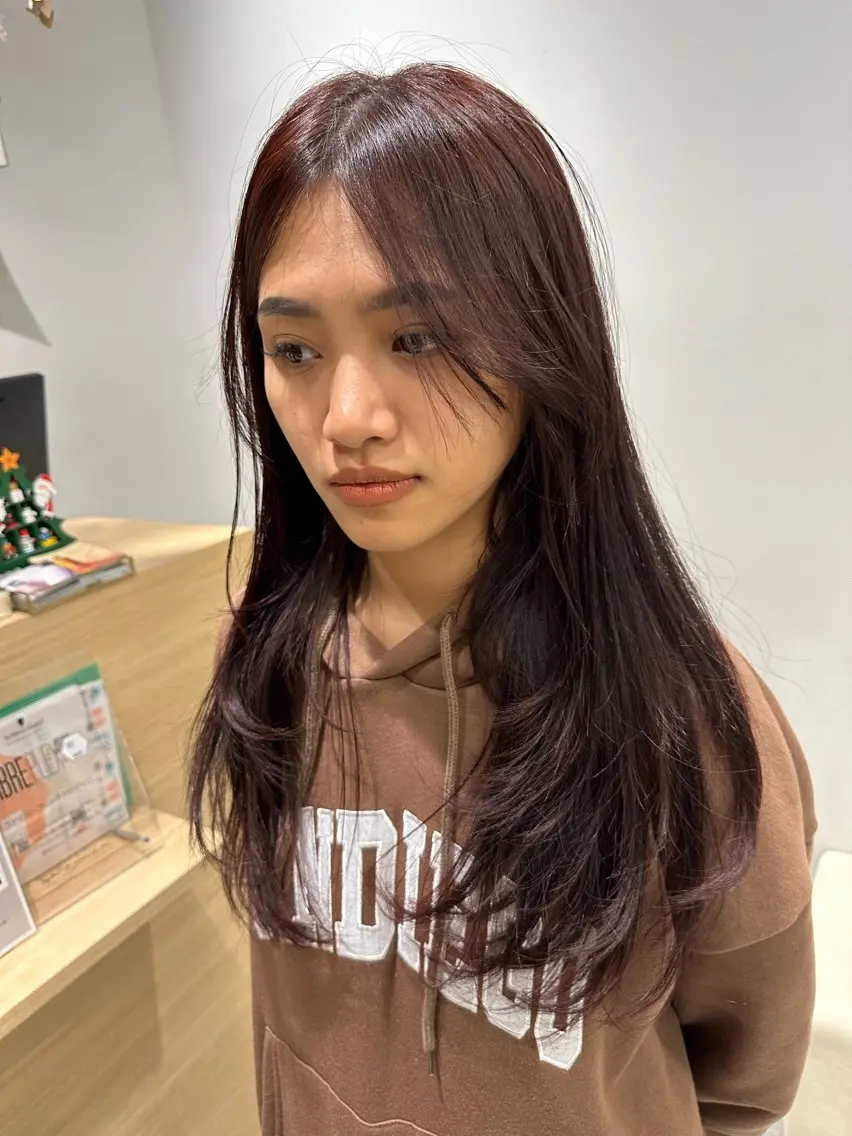 ミディアム トリートメント カット ヘアカラー トリートメント 巻ける髪質改善🫧ハ イライト/永田汰伊智のヘアスタイル