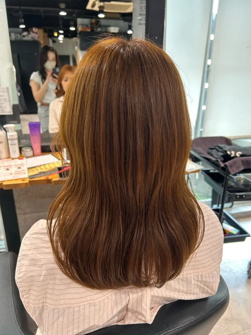 ロング ヘアカラー トリートメント ヘッドスパ ヘアセット レイヤーStyle 🪽菜々実のヘアスタイル