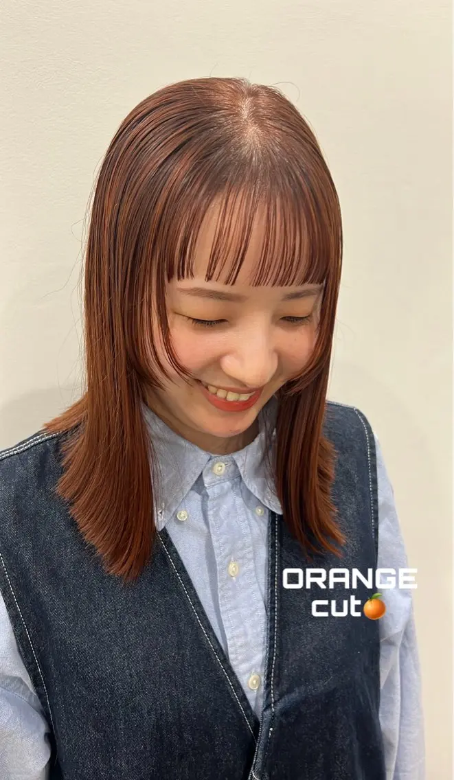 ミディアム オグニ ヒマリのヘアスタイル