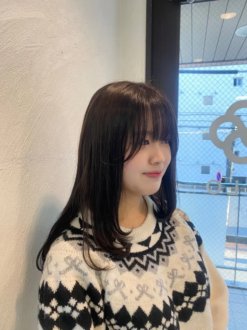 セミロング カラー ブラウンカラー ナチュラルブラウン ヘアカラー トリートメント 【SiLO】 nanamiのヘアスタイル