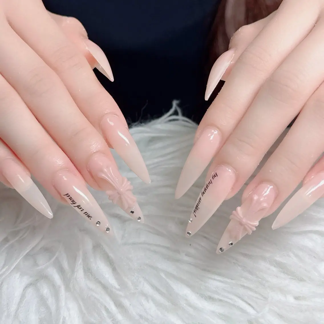 ネイル フットネイル フレンチネイル グラデーション 韓国ネイル ロングネイル ハンドネイル Hani Nail Salonのネイルデザイン