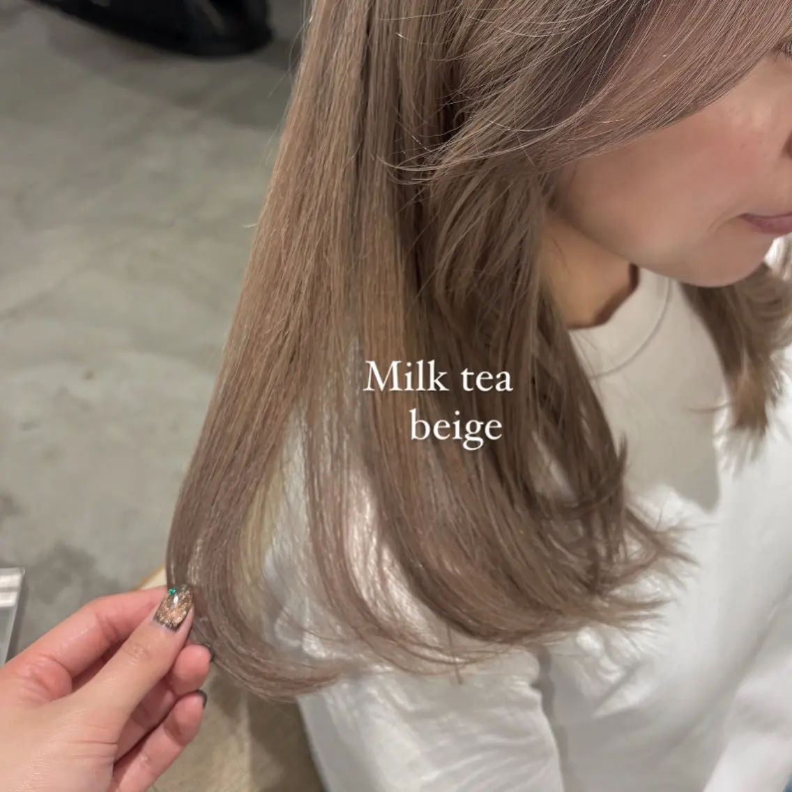 セミロング カラー murai airiのヘアスタイル
