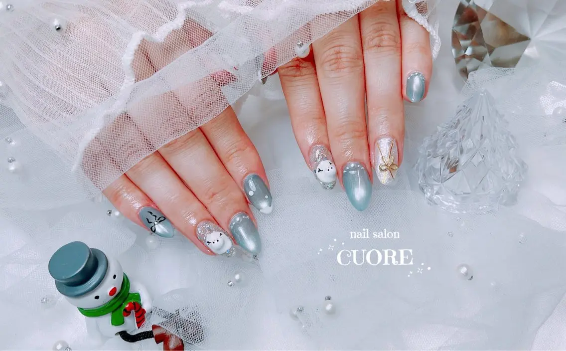ネイル アートネイル 冬ネイル クリスマス nail salon CUOREのネイルデザイン