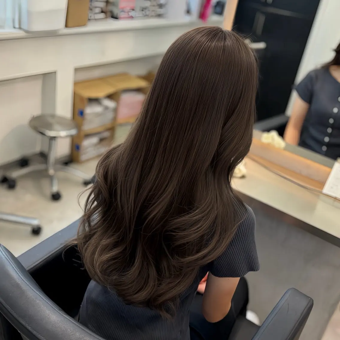 カラー ブリーチ 透明感カラー ダブルカラー グレージュ ブリーチなしカラー ヘアカラー MOMOKA / Lapis今泉店のヘアスタイル