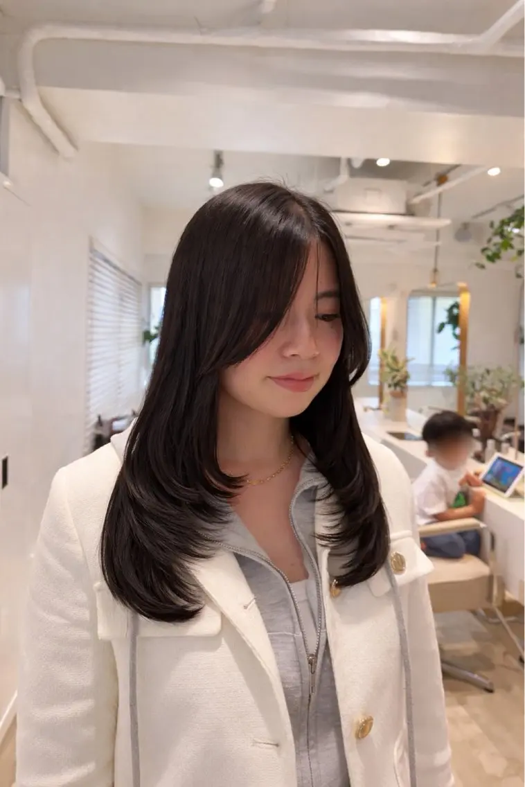 ロング カット トリートメント 🤍恵比寿/透明感/ 小顔カット🤍アズサのヘアスタイル