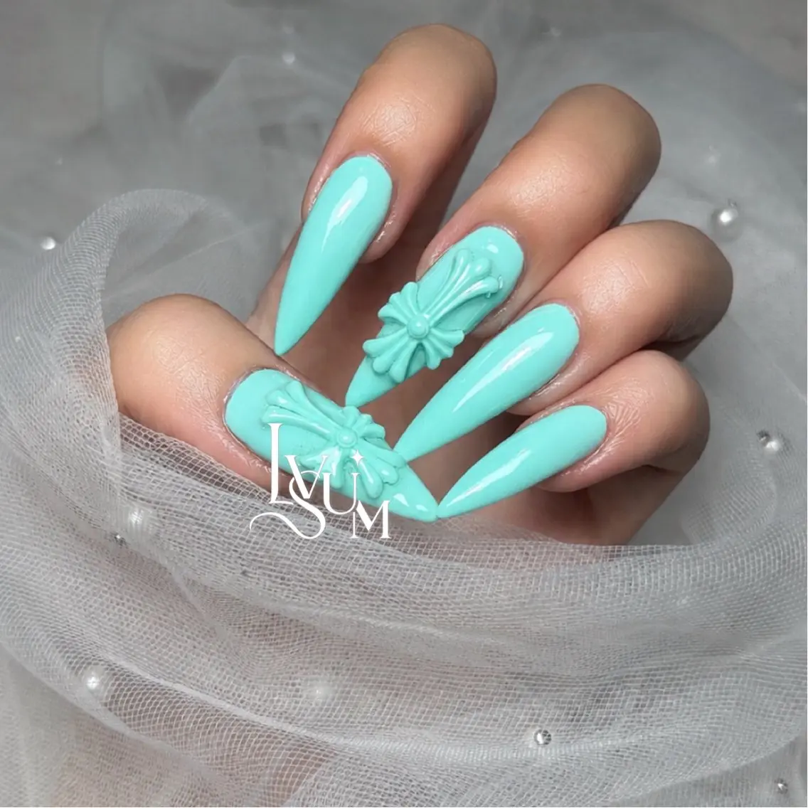 ネイル グリーン lvsum nailのネイルデザイン