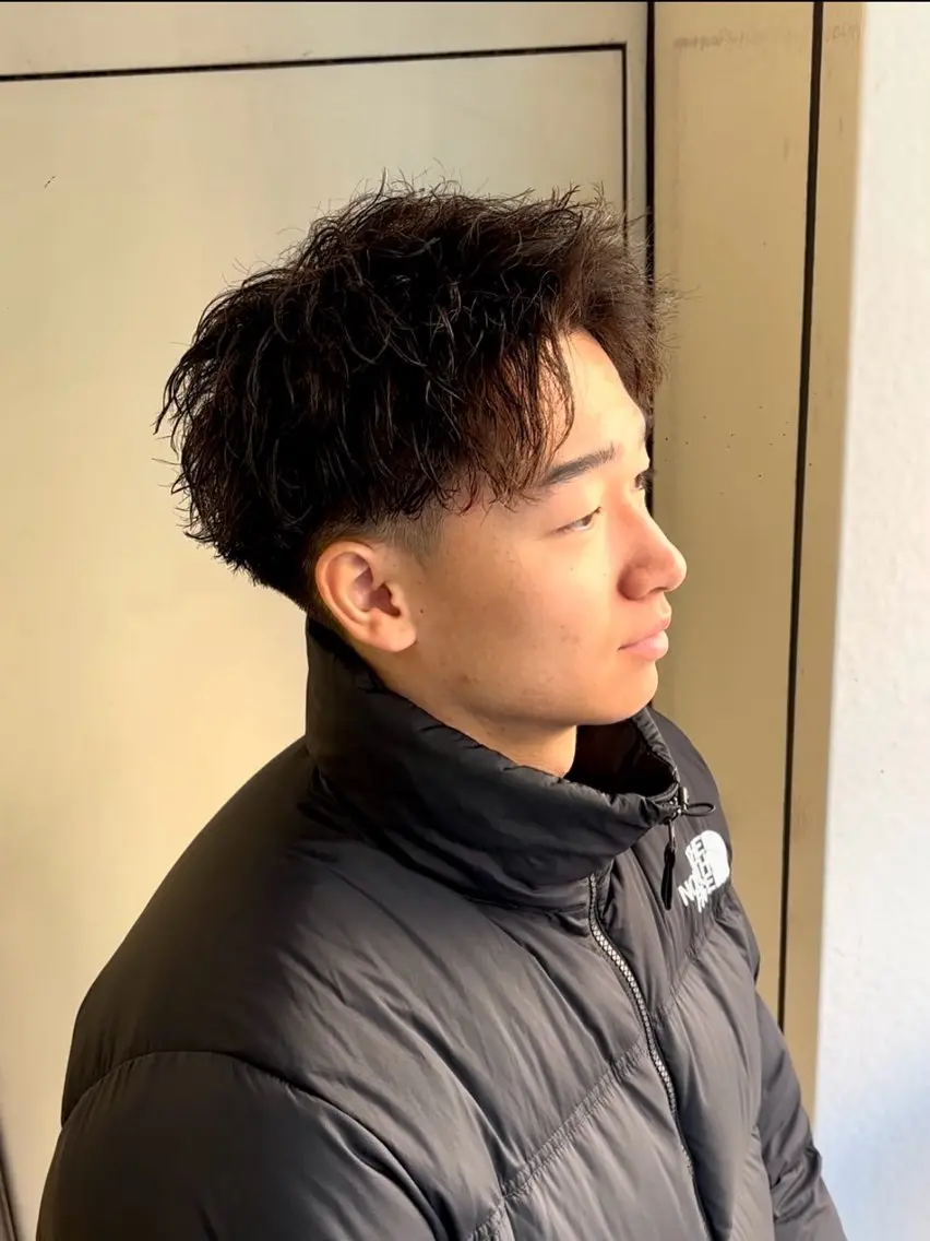 ショート パーマ メンズ アップバング ⚜️メンズ 特化Towa⚜️のヘアスタイル
