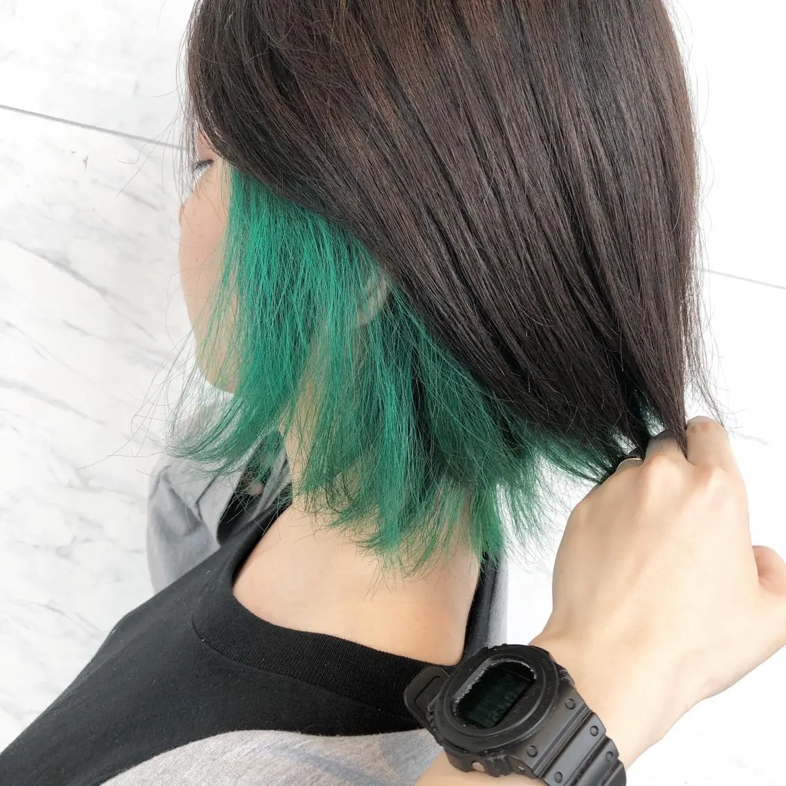 ミディアム カラー ヘアアレンジ yoshino yukoのマツエク・マツパデザイン