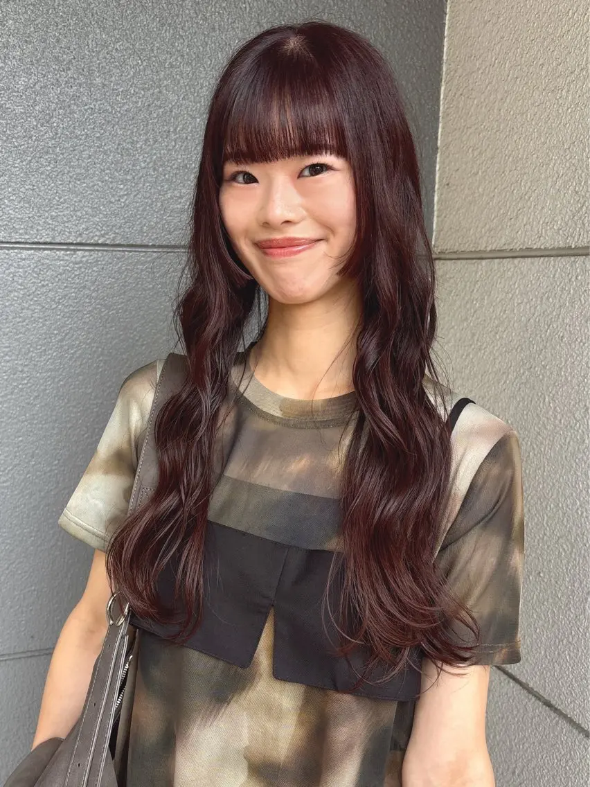 ロング カラー カット ヘアカラー トリートメント 安藤楓華 fuka andoのヘアスタイル