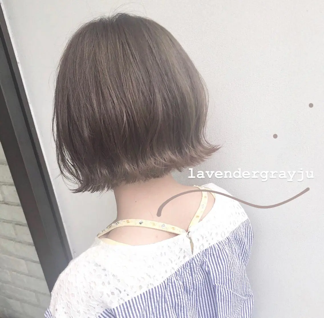 ミディアム 切りっぱなしボブ ボブ misaki🎀 まろみ透け感カラーのヘアスタイル