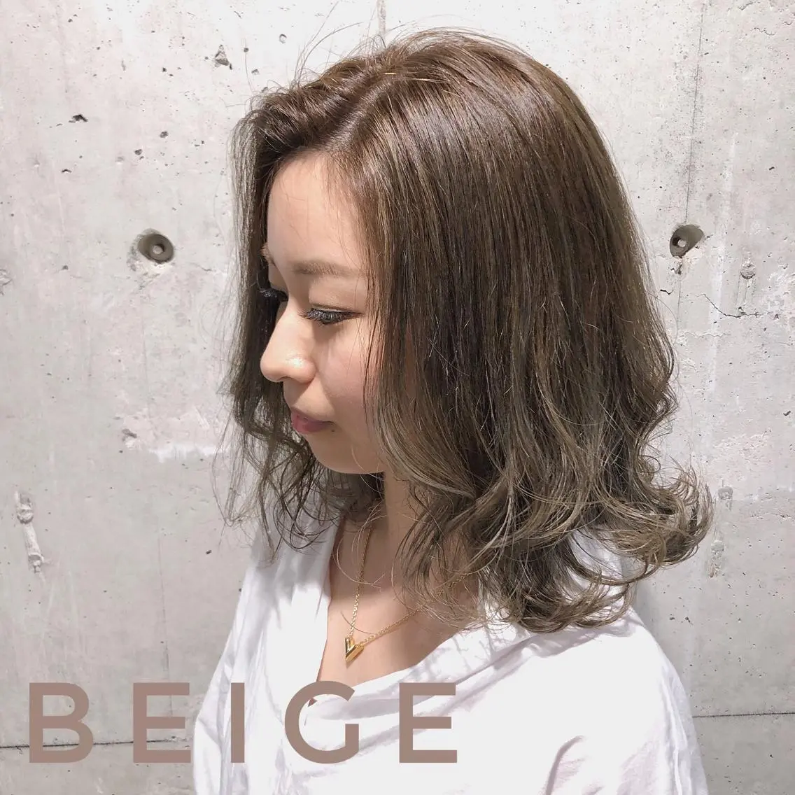 ミディアム カラー YU-KA ✂︎Rico.のヘアスタイル