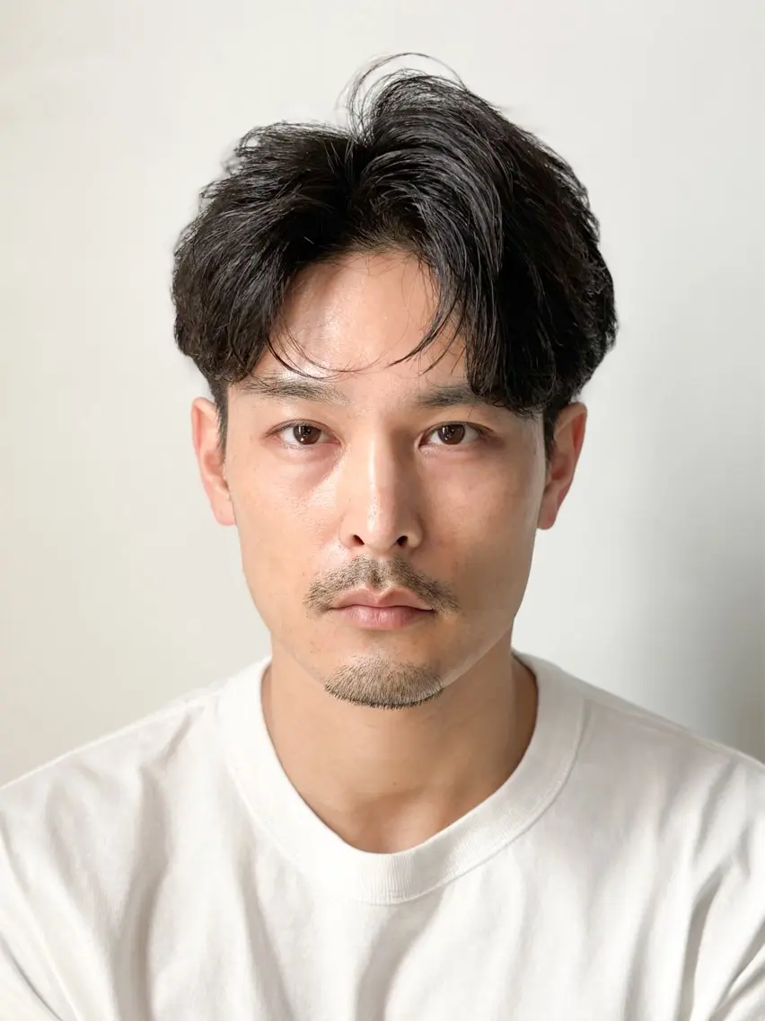 ショート パーマ メンズ ビジネス 縮毛矯正 カット 縮毛矯正 【メンズ縮毛矯正】 FILMS  軍司のヘアスタイル