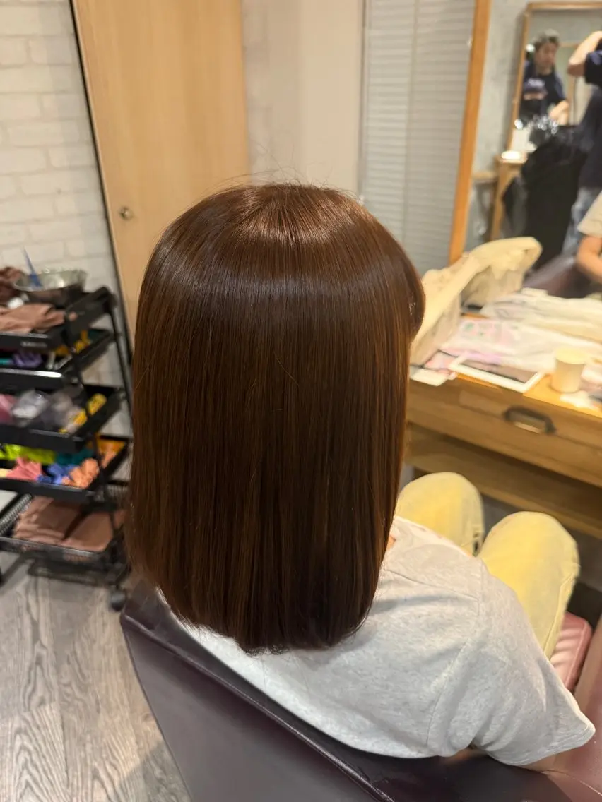 ミディアム カラー Afinar 乃空 パーマ✨️🌀のヘアスタイル