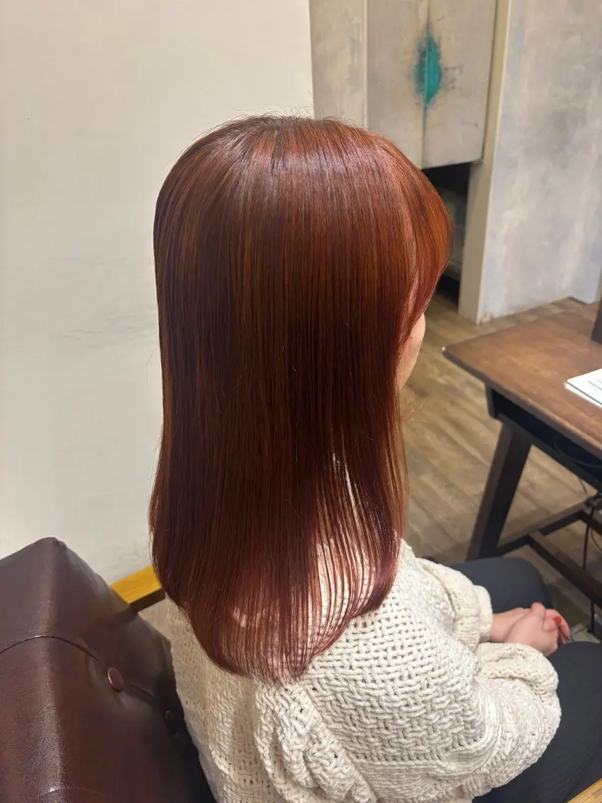 ミディアム カラー ブリーチ ダブルカラー ブリーチなしカラー CIECA . COCOROのヘアスタイル