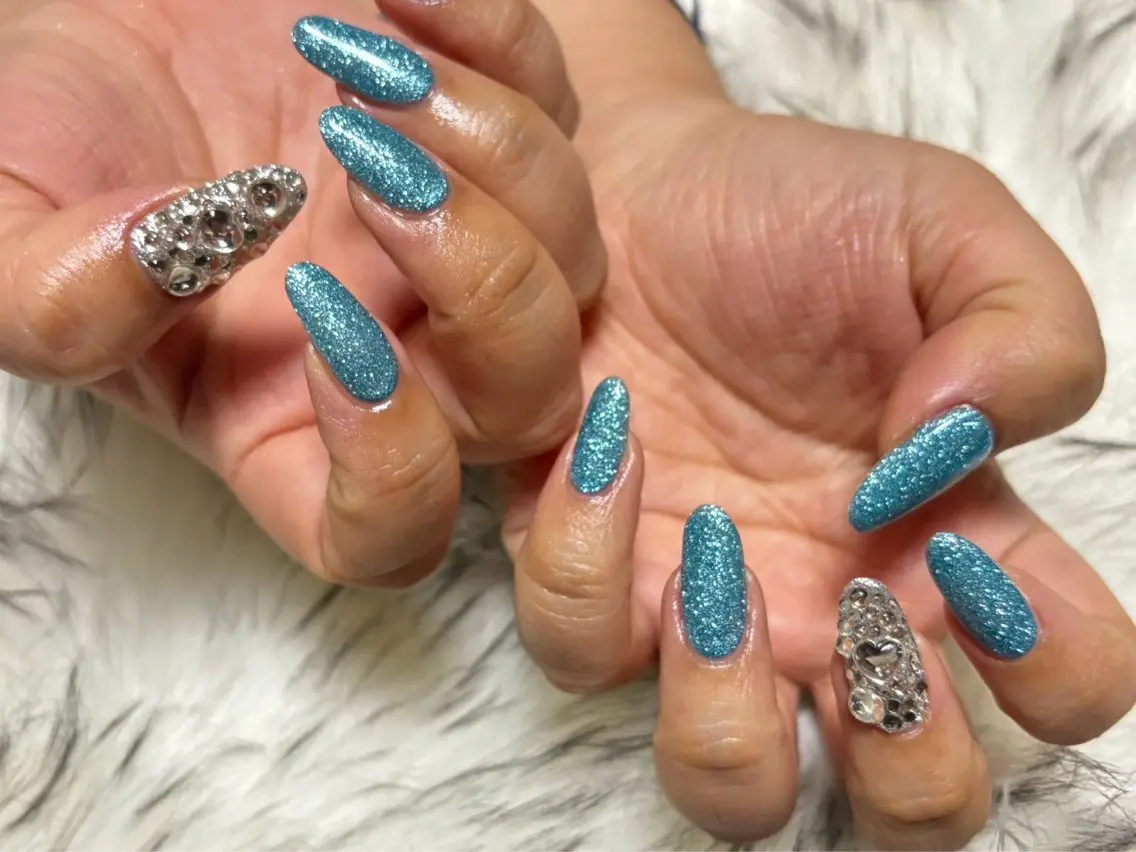 ネイル ジェルネイル キラキラネイル 韓国ネイル ラメ(グリッター) メンズネイル kiki nail たまプラーザのネイルデザイン