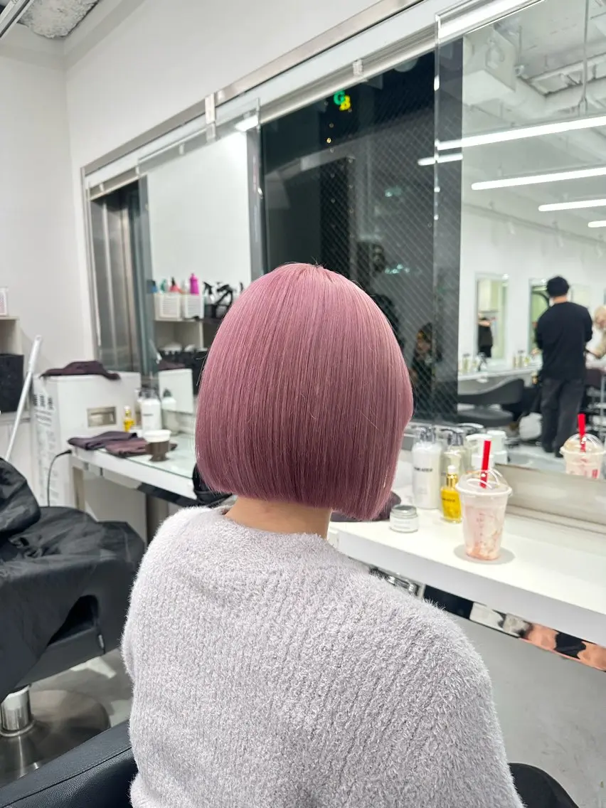 ミディアム カラー ヘアカラー トリートメント ヘッドスパ ヘアセット ❄最強かわいいカラー ❄️MINA❄️のヘアスタイル