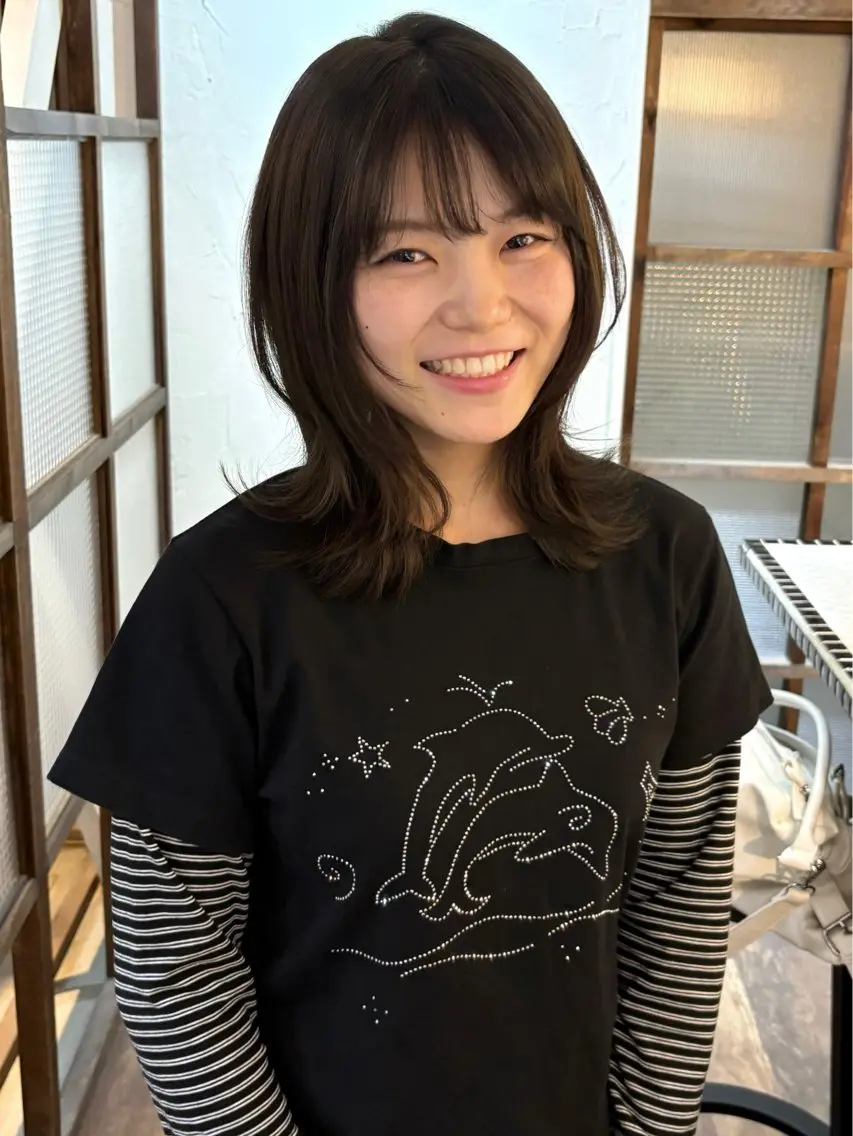 セミロング ヘアカラー Miyazaki Minoriのヘアスタイル