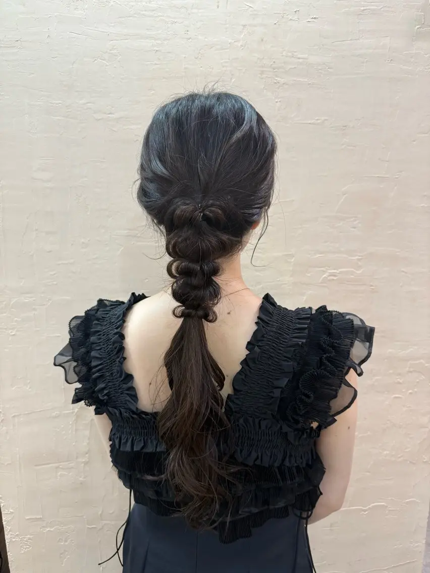 ロング ヘアアレンジ ヘアセット まとまるボブ🌼 アレンジ🌼鴨下穂香のヘアスタイル