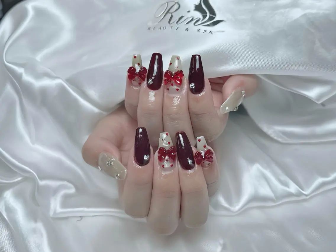 ネイル アートネイル 成人式 ニュアンスネイル ネイルチップ ハンドネイル Rin Nail 新大久保店のネイルデザイン