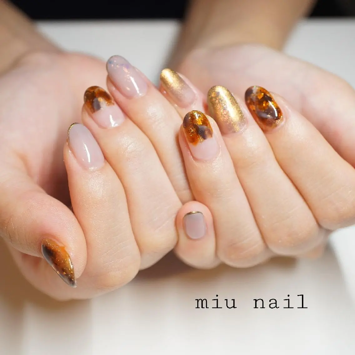 ネイル べっ甲ネイル MIU nailのネイルデザイン