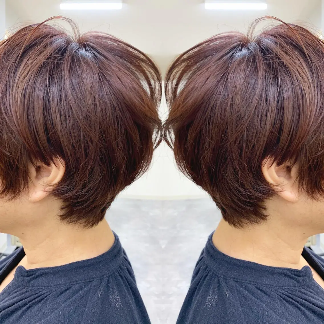 ショート ショートレイヤー レイヤーカット ショートヘア カット ヘアカラー H (エイチ) 烏丸御池店のヘアスタイル