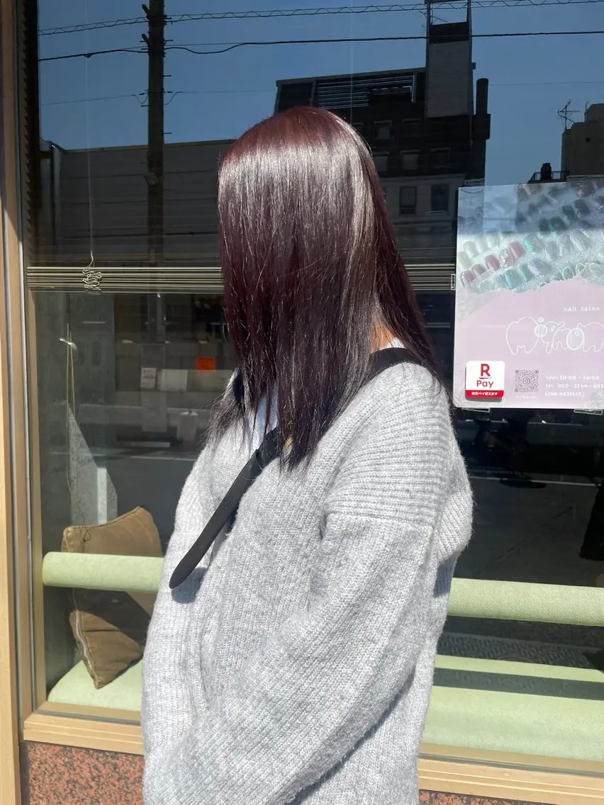 ロング カラー ブラウンカラー 透明感カラー ラベンダーカラー パープルカラー 髪質改善/Bloss om🌷高橋沙衣のヘアスタイル