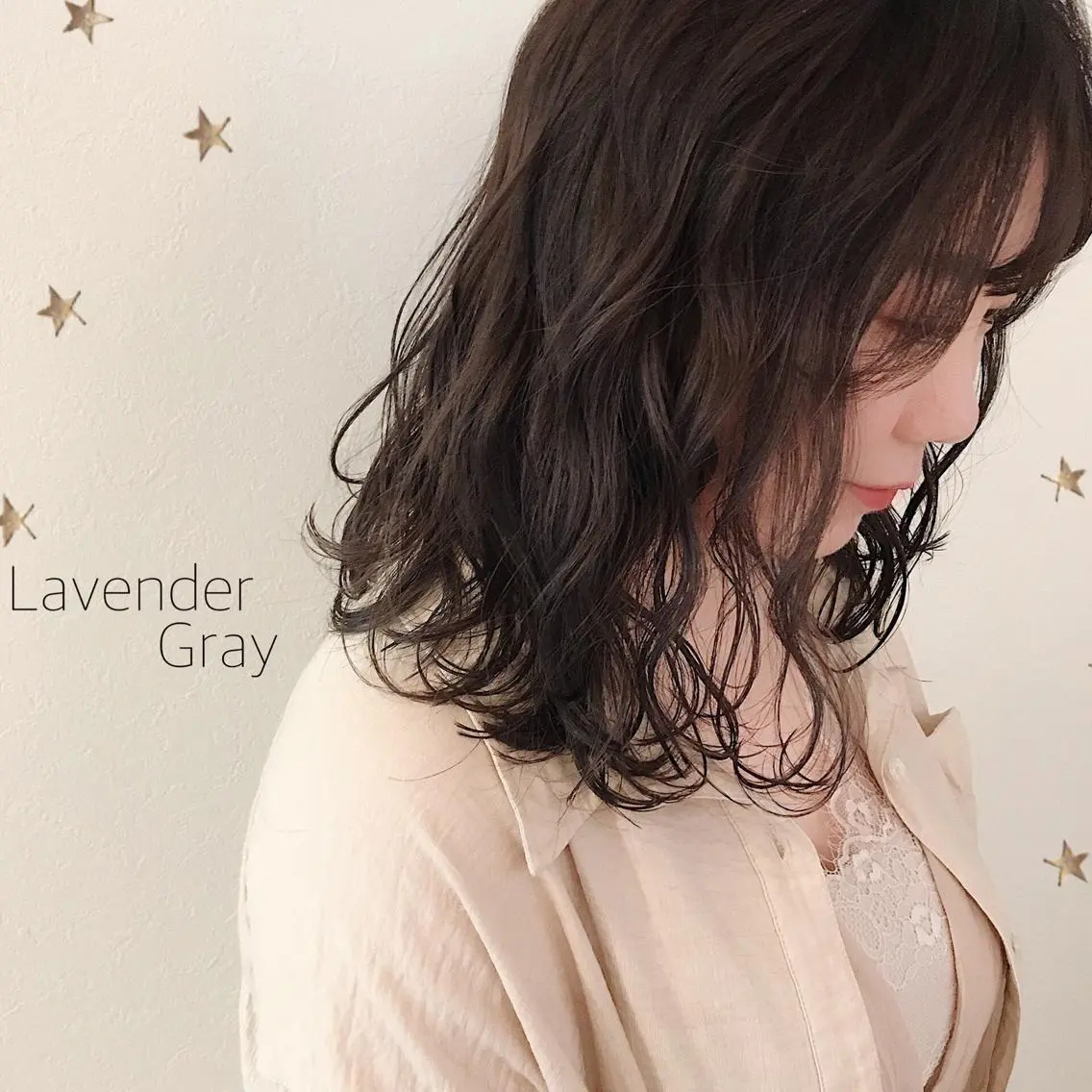 ミディアム カラー カット ヘアカラー 市川 千夏のヘアスタイル