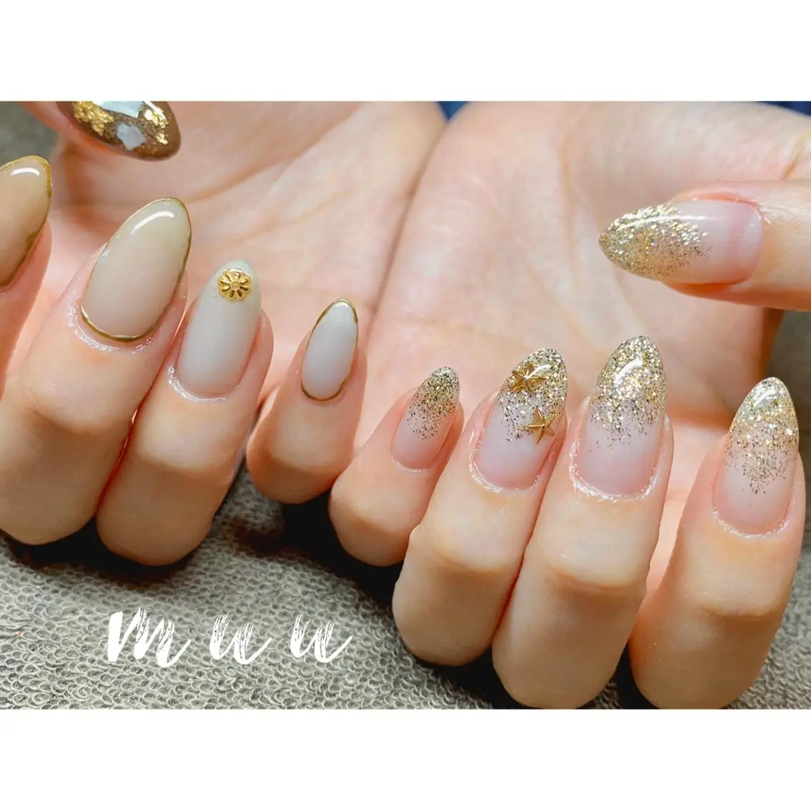 ネイル ワンカラーネイル ストーンネイル muu nailのネイルデザイン