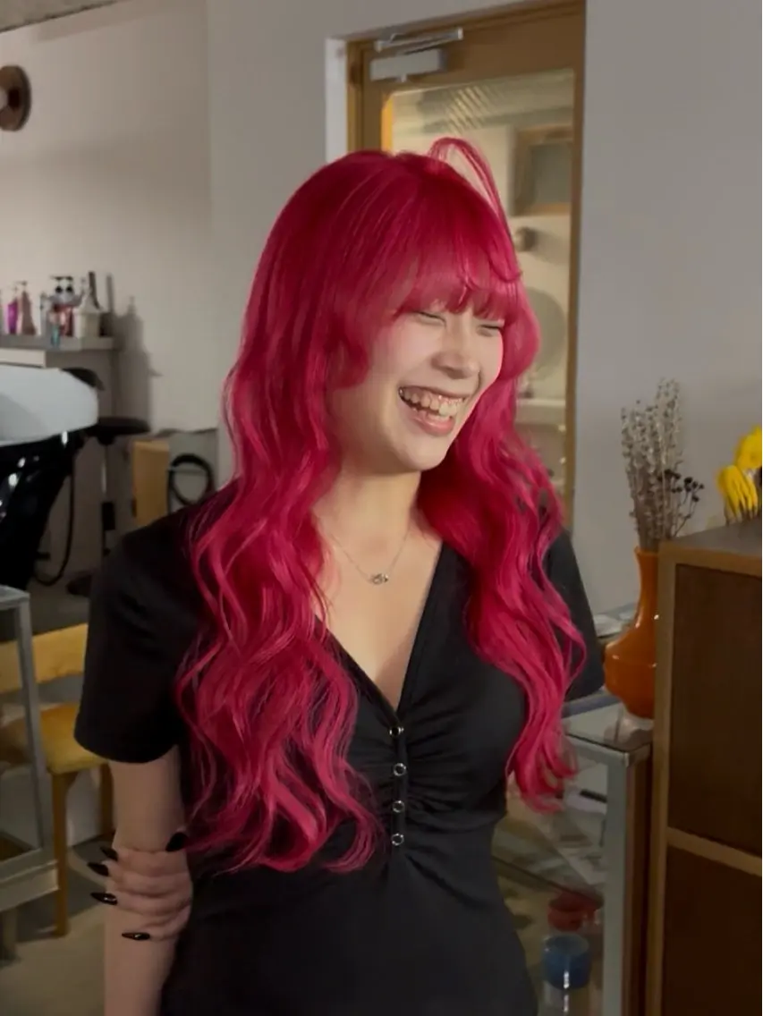 ロング カラー パーマ ヘアアレンジ yelm府中 ユリのヘアスタイル