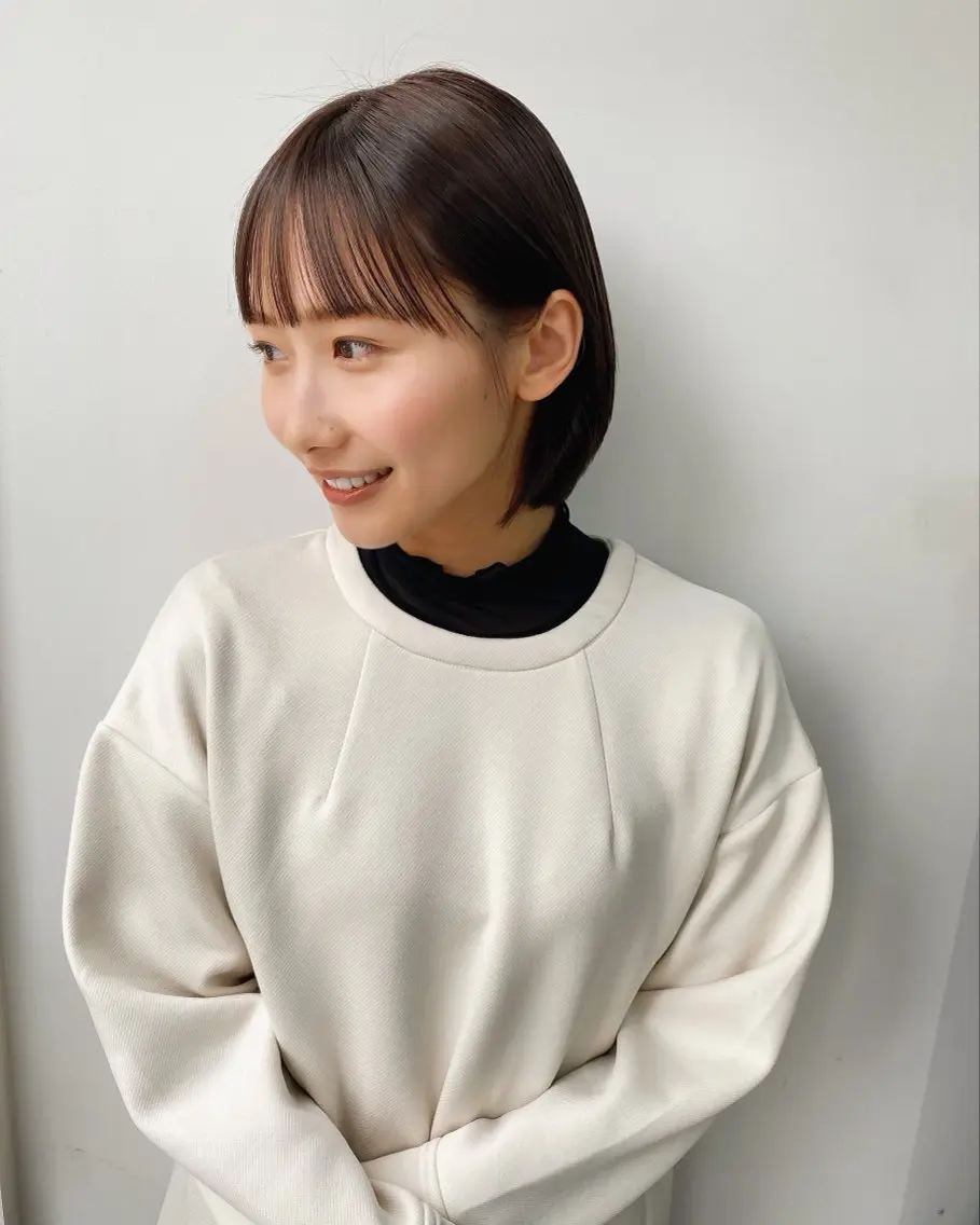 ショート カラー 透明感カラー ボブ 髪質改善 似合わせカット NOViiiCE ボブ/ブリーチなしのヘアスタイル