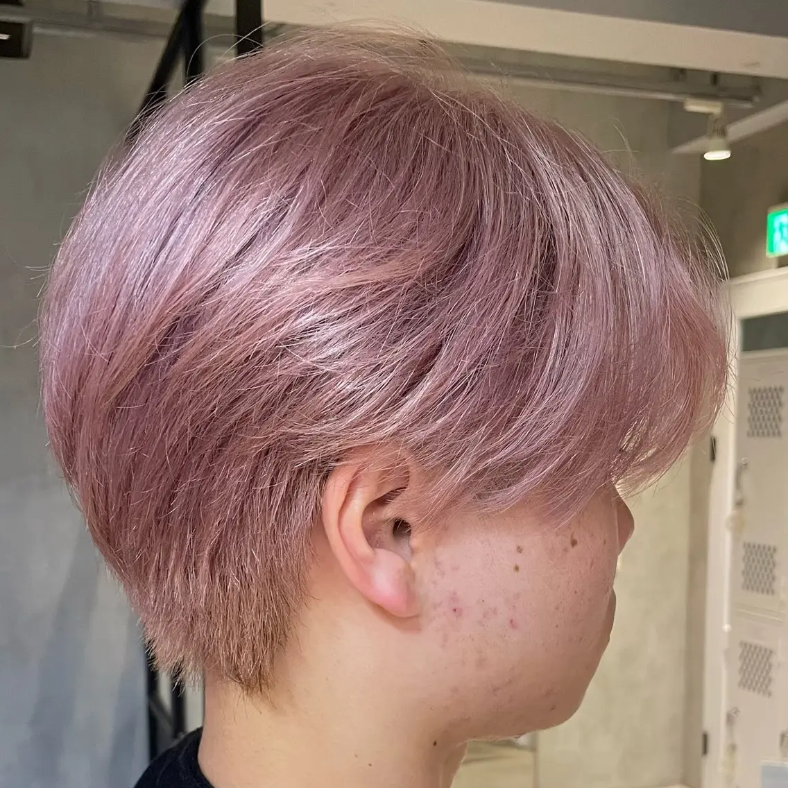 カラー メンズ ベージュカラー ピンクカラー ピンクベージュ ヘアカラー ひなた/elima 調布/暖色カラーのヘアスタイル
