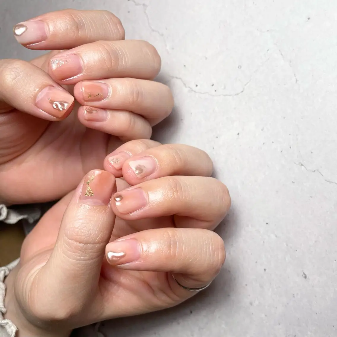 ネイル アートネイル ジェルネイル ミラーネイル ニュアンスネイル オフィスネイル ハンドネイル popolina kanakoのネイルデザイン