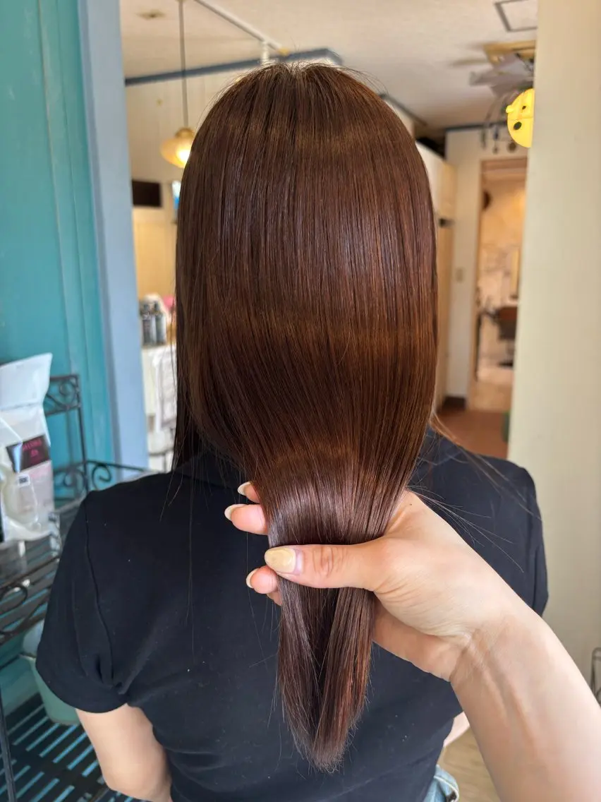 ロング カラー ブラウンカラー 透明感カラー トリートメント ヘアカラー リトルガーデン/ yuka🧁のヘアスタイル