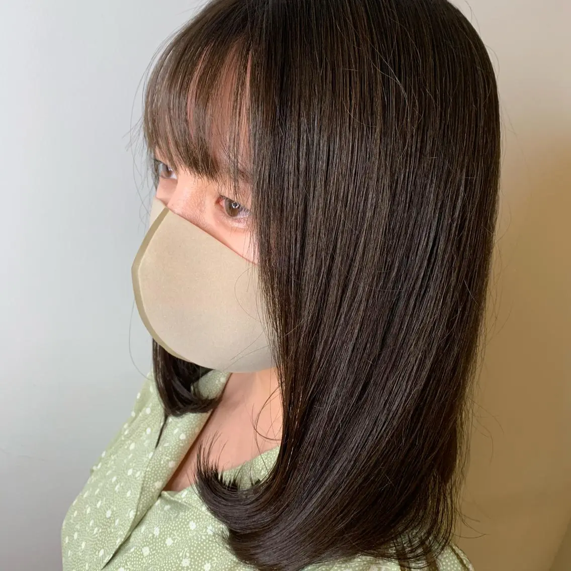 ミディアム カラー オリーブカラー 【ロングウルフカット 姫カット】伊藤裕哉のヘアスタイル