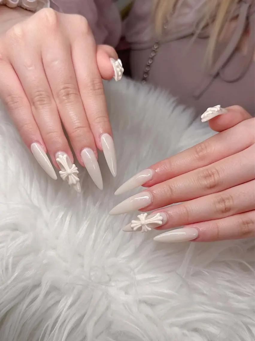 ネイル 長さ出し グラデーション 卒業式 キラキラネイル マグネットネイル ハンドネイル Lee Nailsのネイルデザイン