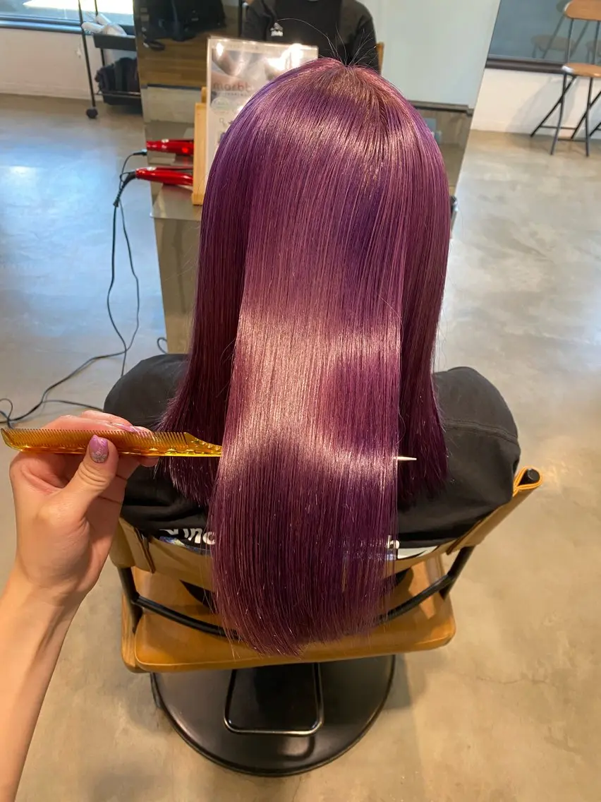 ミディアム ヘアカラー くろだ まみのヘアスタイル
