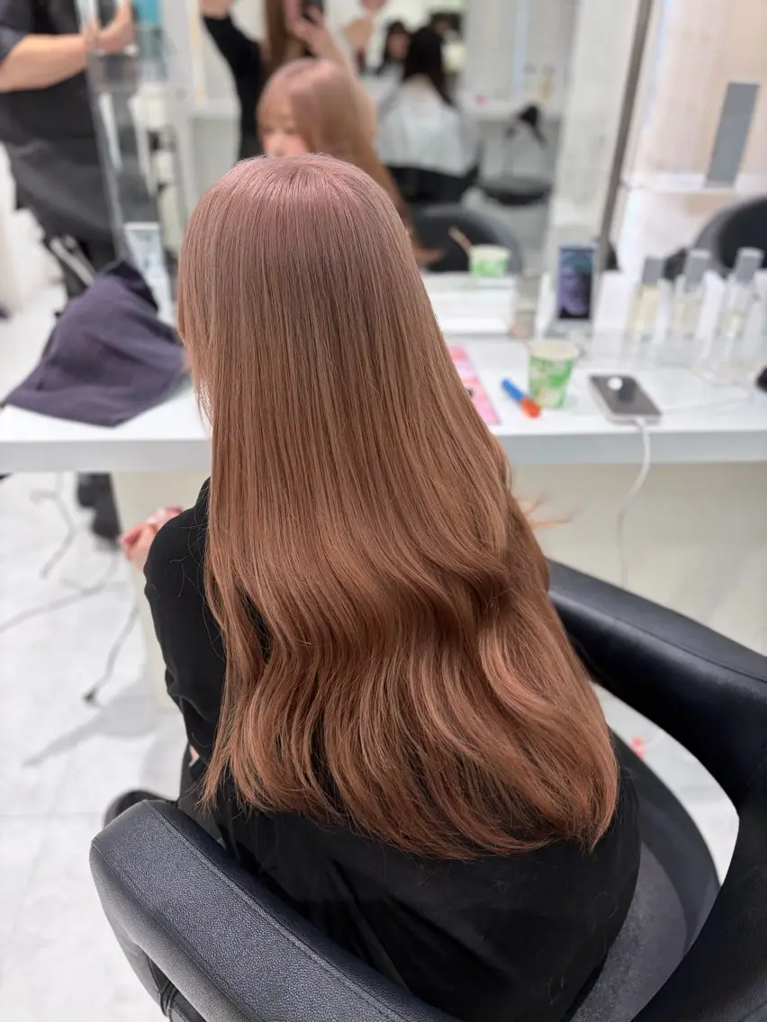 ロング カラー ヘアアレンジ ヘアカラー トリートメント ヘッドスパ 💓色落ちまで綺麗な 垢抜けカラー💓のヘアスタイル