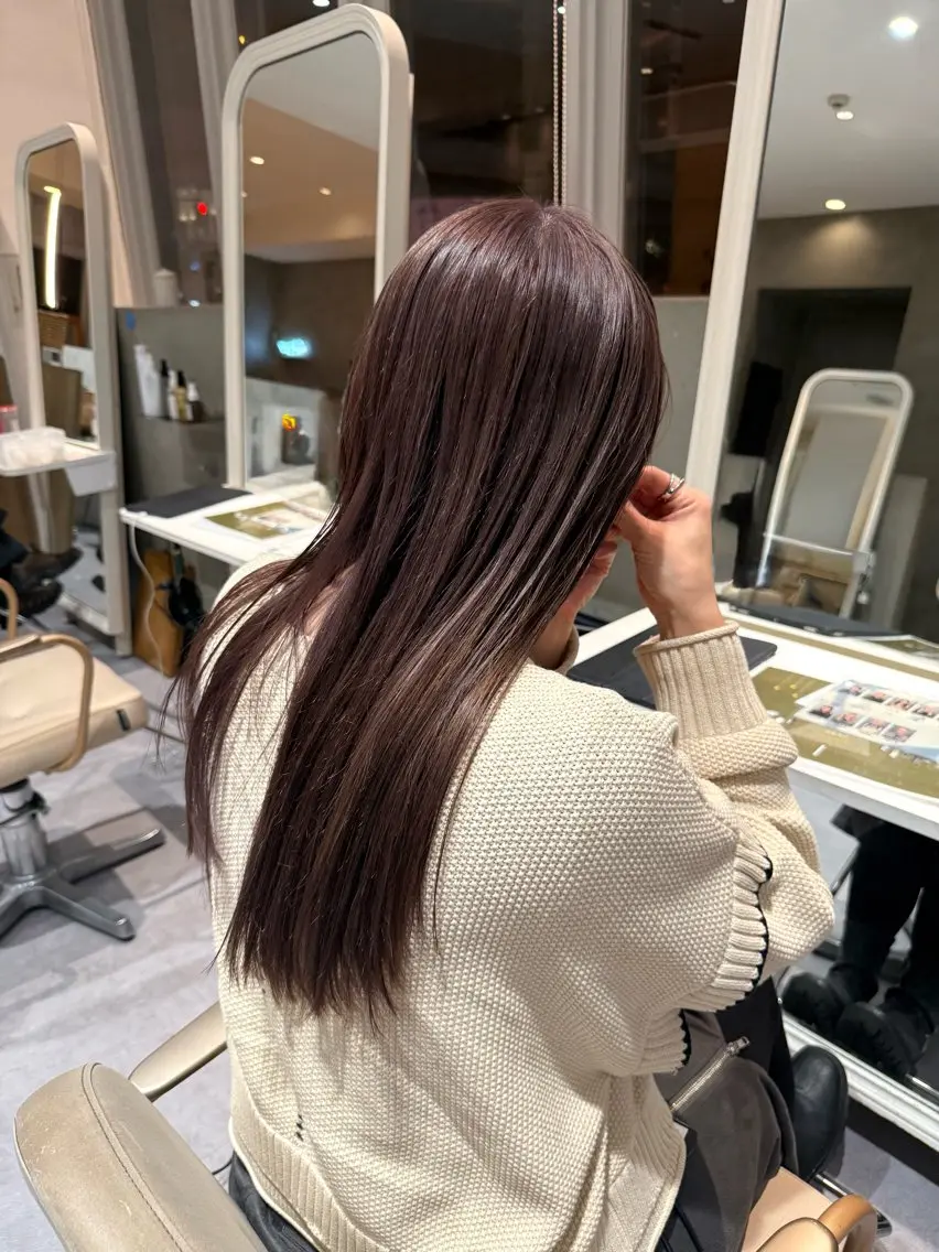 ロング ヘアカラー ハイライト｜レイヤー ｜honokaのヘアスタイル